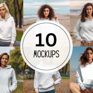 Hoodie Mockups, Woman White Hoodie Mockup, White Hoodie Mockups, Woman Hoodie Mockup, White Hoody Mockup, Digital Mockups