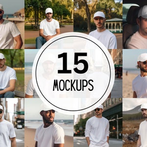White Classic Dad Hat mockup, White hat mockup, White hat, White Cap mockup, Digital Mockup, Man Classic Dad Hat Mockup