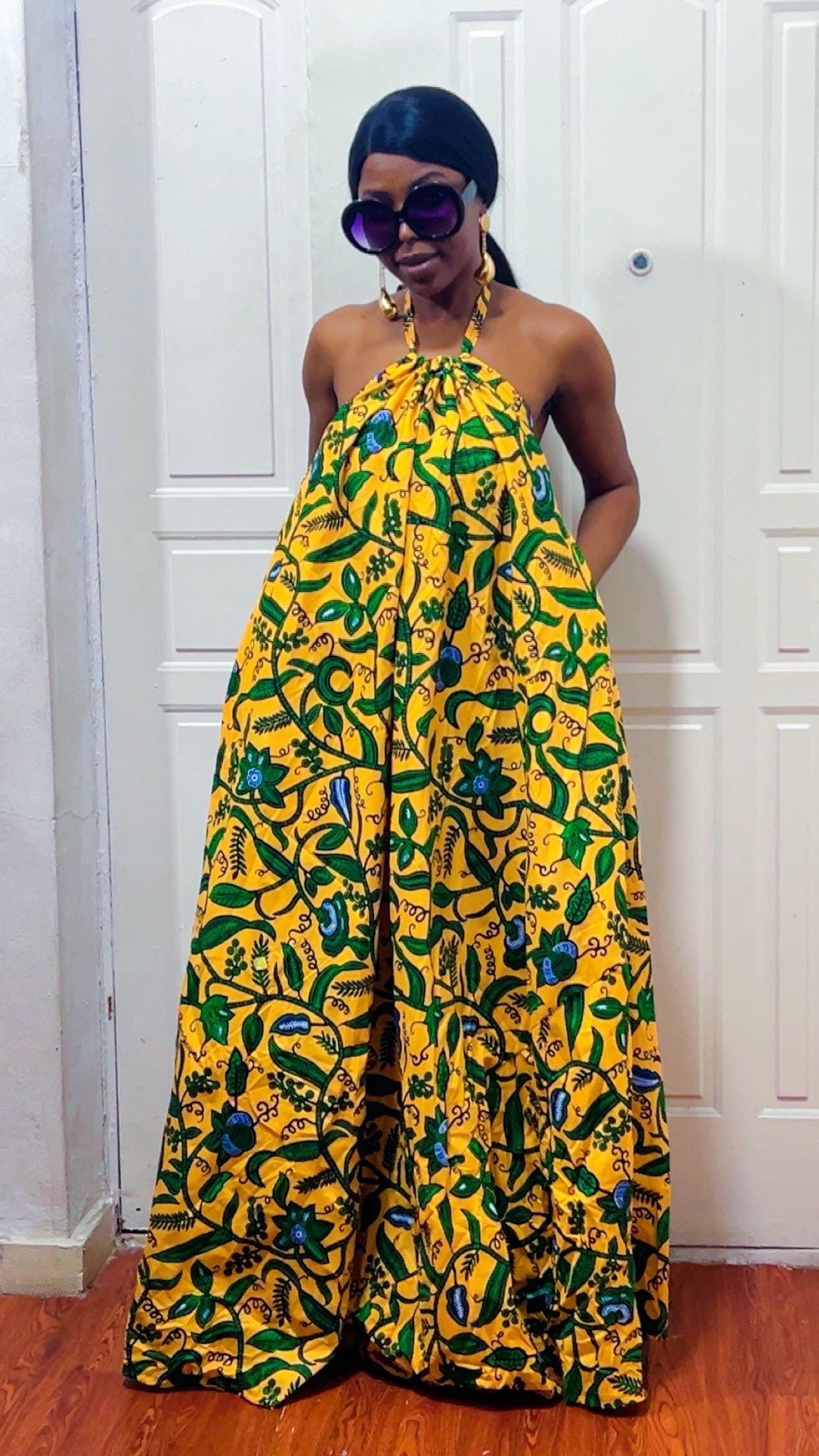 slim fit dress slacks Juliana Ankara Midi Dress main image 1