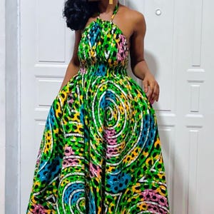 African Print Ada Maxi Dress,Multi color Dress,Long African Dress,Ankara Maxi Dress, African clothing for Women,African Fashion,Wedding