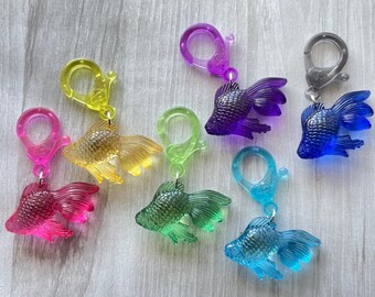 Fish Stitch Markers, Crochet/Knit accessories, Bulky Yarn Friendly (Set of 6)