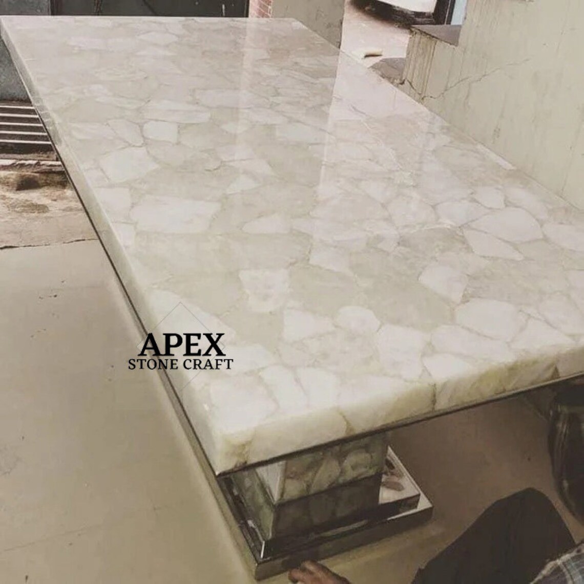 White Quartz Dining Table Top Quartz Kitchen Slab Kitchen Countertop