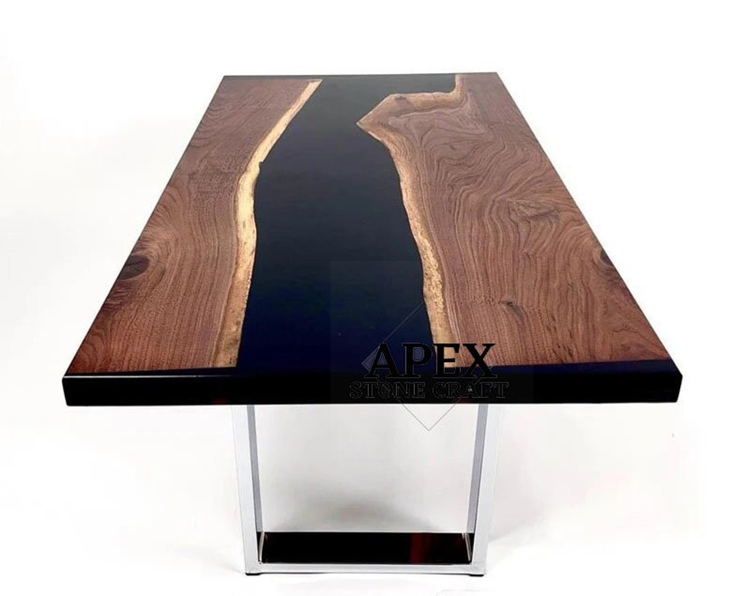 Black Epoxy Dining Table Epoxy Resin Table, Epoxy Resin Kitchen Coffee ...
