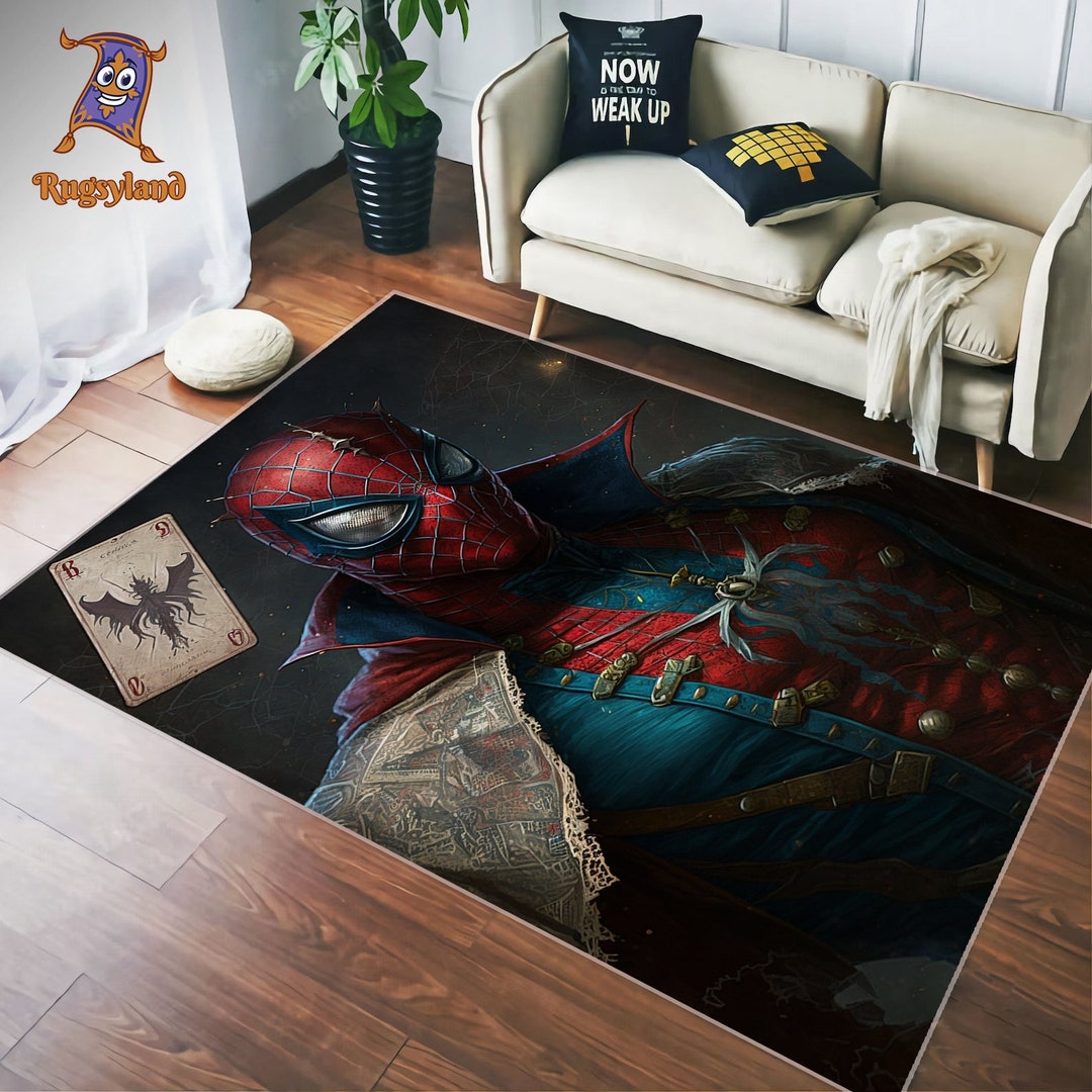 Spiderman Rug, Legend Cartoon Rug, Comic Book, Fantastic Rug, Decor Rug