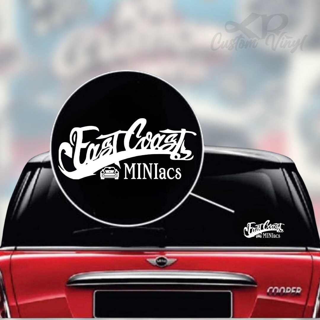 Official Eastcoast Miniacs Logo vinyl Decal Mini Cooper Sticker - Etsy