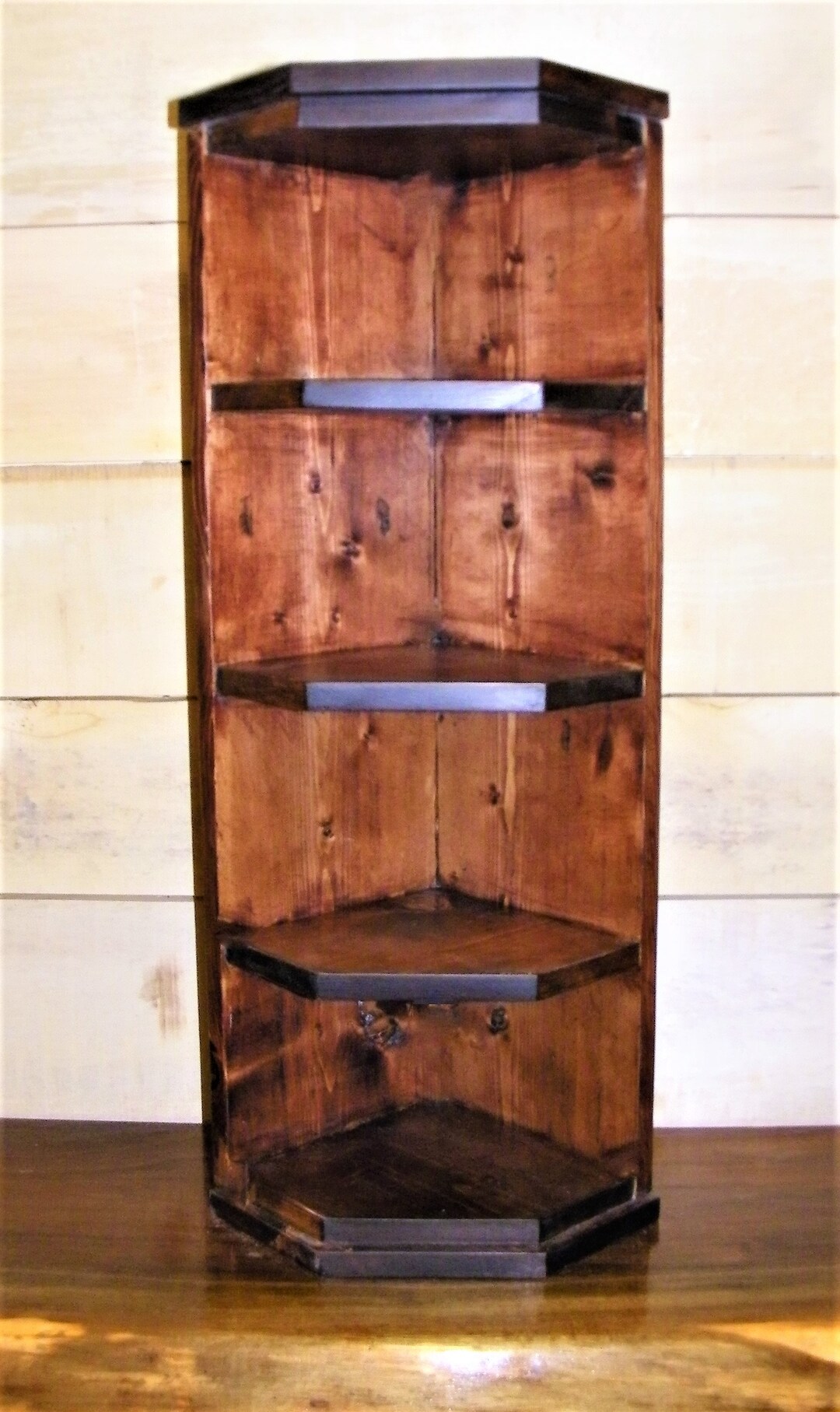 Solid Natural Pine Corner Shelf Handcrafted 31.5 H X 13 W X 10 D Etsy