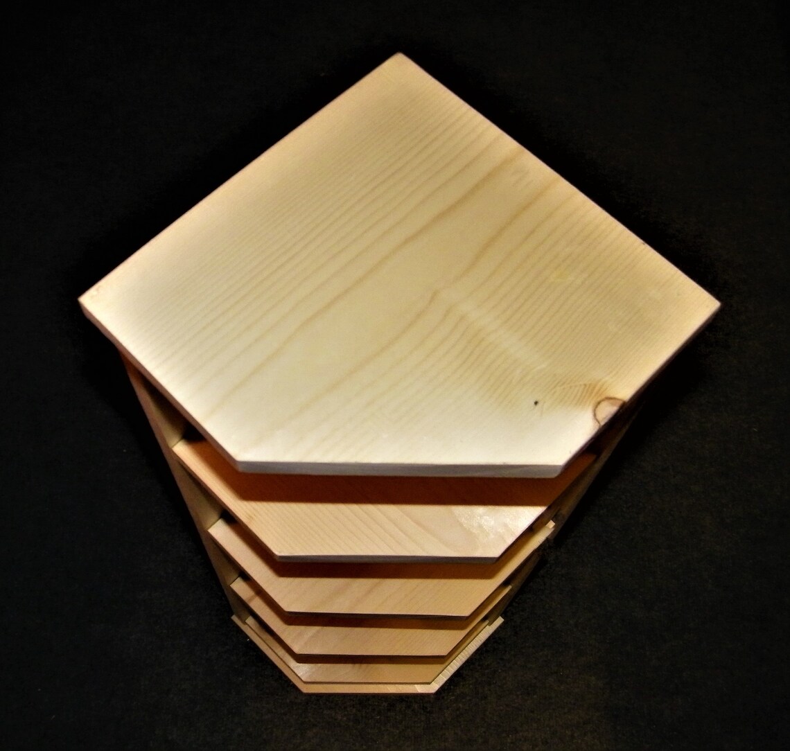 Solid Natural Pine Corner Shelf Handcrafted 31.5 H X Etsy