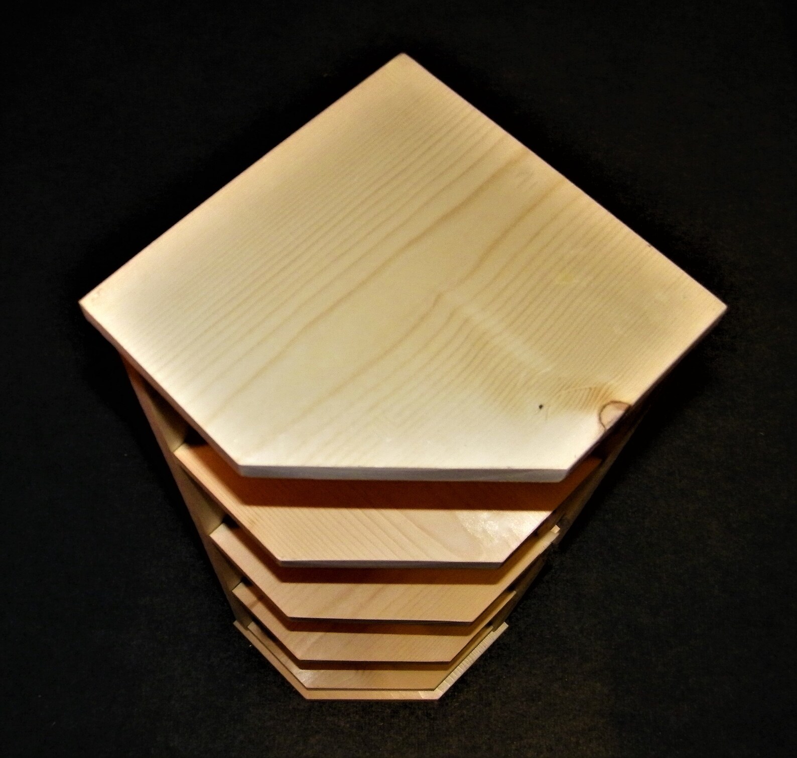 Solid Natural Pine Corner Shelf Handcrafted 31.5 H X Etsy