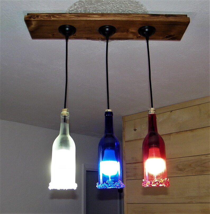 Wine Bottle Hanging Lights Free Shipping Etsy