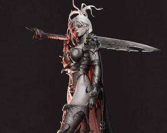 Warrior Lady - STL File 3D
