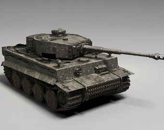 Archivo STL 3D del tanque alemán Tiger