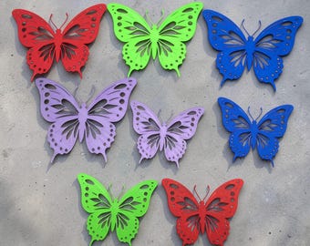 3D Printed Butterfly Wall Decor – Colorful Butterfly Decoration for Living Room, Bedroom & Children's Room - Modern Wall Art