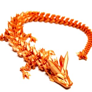 Kristalldrache mit beweglichen Gelenken, 3D Druck, Crystal Dragon, Drache, Dragon, Schreibtischspielzeug, Fidget 3D, Dekoration Drache