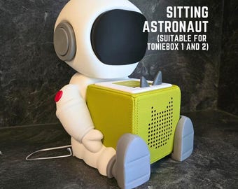 Astronaut holder for Toniebox 1/2 - Alexa Dot 5 - Alexa Echo Spot - Alexa Echo Pop