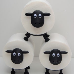 Dani toilet paper holder sheep, toilet paper decoration black, toilet roll holder toilet, replacement roll holder, elegant design image 3