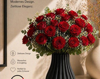 Modern vase “NOXIA” | 3D printed flower vase | Waterproof | Minimalist decor | Living room design | Gift idea | Made in Germany