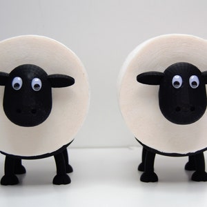 Dani toilet paper holder sheep, toilet paper decoration black, toilet roll holder toilet, replacement roll holder, elegant design 2x Normal