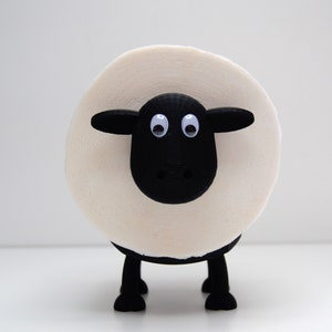 Dani toilet paper holder sheep, toilet paper decoration black, toilet roll holder toilet, replacement roll holder, elegant design 1x Normal