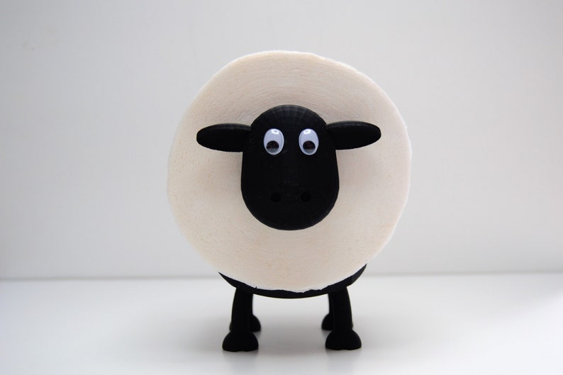 Dani toilet paper holder sheep, toilet paper decoration black, toilet roll holder toilet, replacement roll holder, elegant design 1x Normal