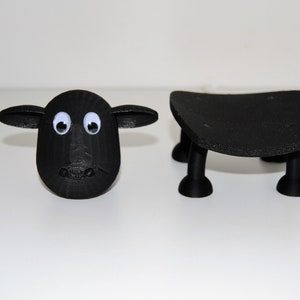 Dani toilet paper holder sheep, toilet paper decoration black, toilet roll holder toilet, replacement roll holder, elegant design image 6