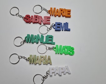 Schlüsselanhänger mit Namen, Schultasche, Geschenk, Namendruck, Schule, Tasche, Gepäckanhänger, Personalisierter Schlüsselanhänger 3D Druck