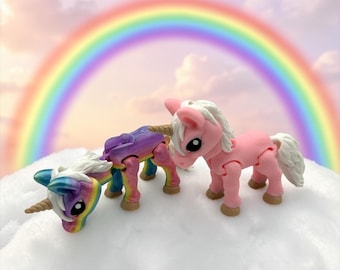 3D Printed Unicorn – Rainbow or Pink – Cute Unicorn Figurine – Gift for Children & Girls – Decoration – Unicorn – Easter Gift