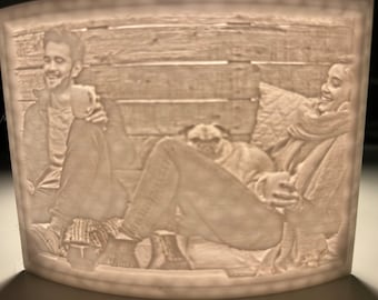 Personalized photo in lithophane as a special gift