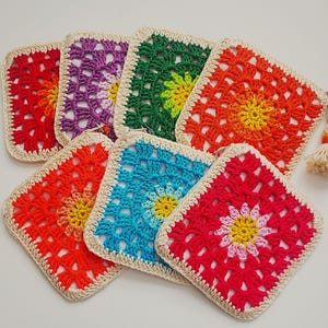Monedero pequeño de crochet con cremallera, monedero, billetera cuadrada con cremallera de abuela