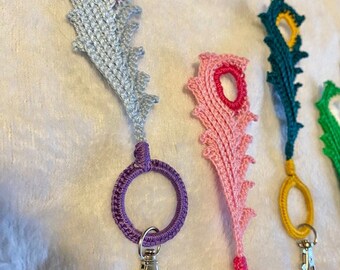 Handmade Feather Keychain