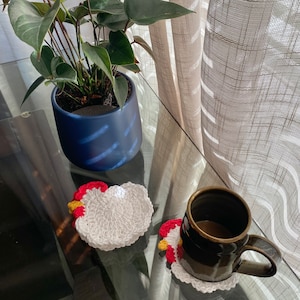 Crochet Chicken Coasters-Set of 4
