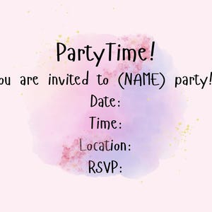 Kids party invitation