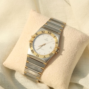 Vintage Omega Constellation Watch: Two-Tone Steel & Gold, 1990s Swiss Timepiece