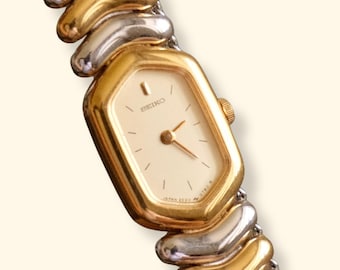 Rare 1990s Two Tone Seiko Ladies Watch Working