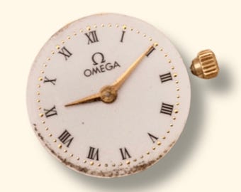 Vintage Omega Ladies Watch Dial & Quartz Movement – Roman Numeral Swiss Parts