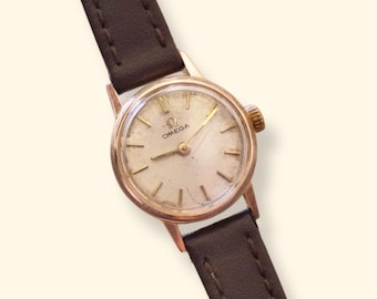 Vintage 1960 Omega Ladies Manual Wind Watch Gold Plated Swiss Wrist Watch Working