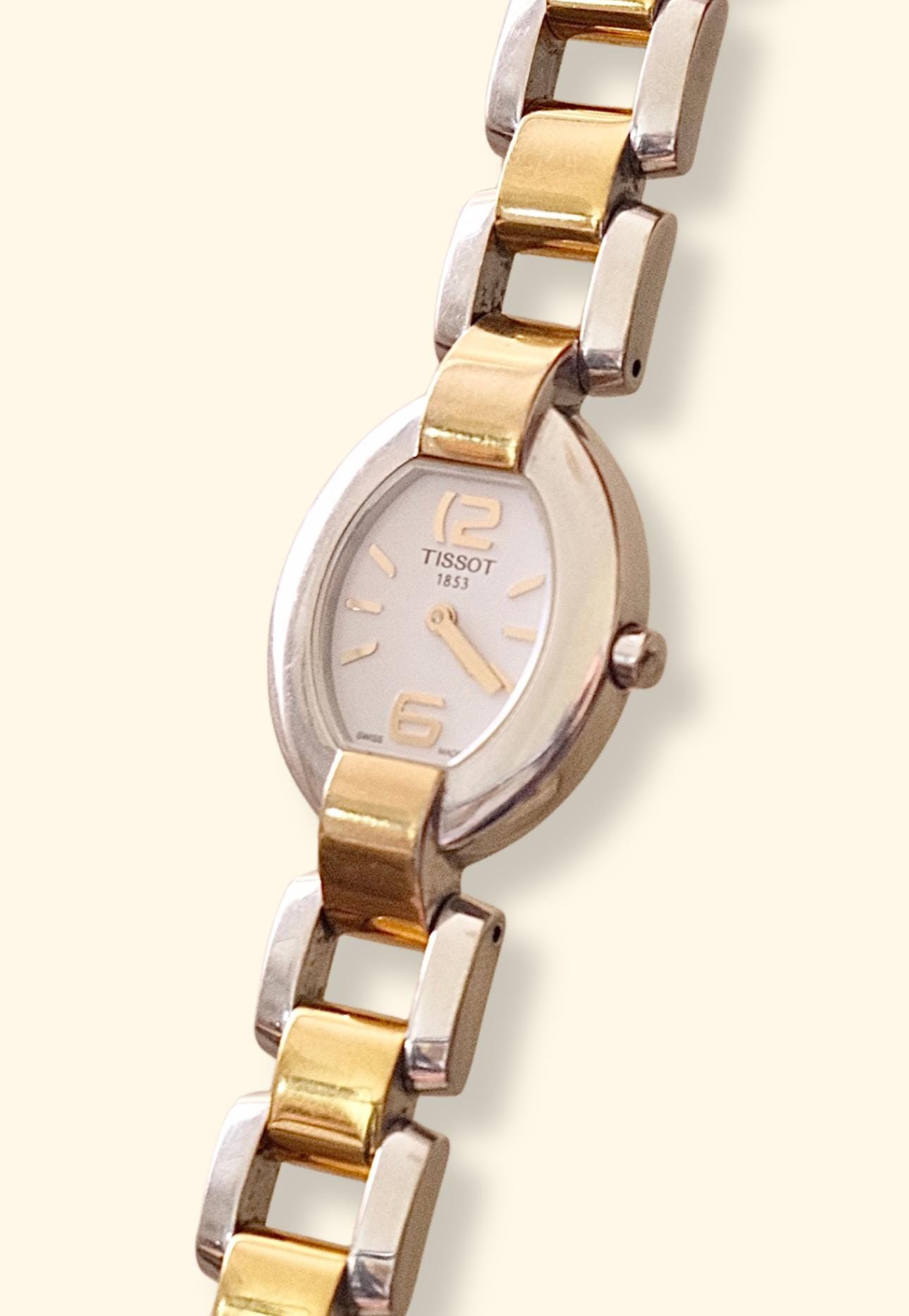 tissot gold dress watch Vintage Ladies Two Tone Bracelet – 1990s Swiss Watch tissot watches gold color
