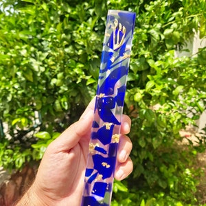 Massgeschneidert und personalisiert - Dein gebrochenes Hochzeits-Chupa Glas - in einer 23 cm Mezuzah Tasche