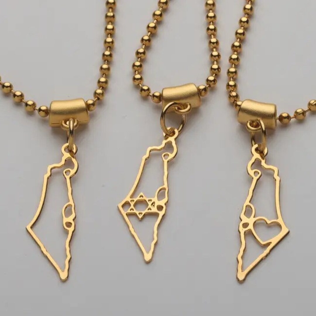 Israel Map Necklace Magen David - Il 6ity 