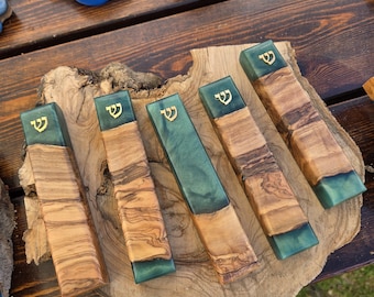 Beautiful green Mezuzah Case - 6/8/10 inch . mezzuzah , mezzuzahs , jewish item , judaica, mezuza