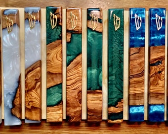 Beautiful Mezuzah case 6/8/10 inch ,  present for new home  , israel jewish mezuza for front or inner door , mazzuza for scroll