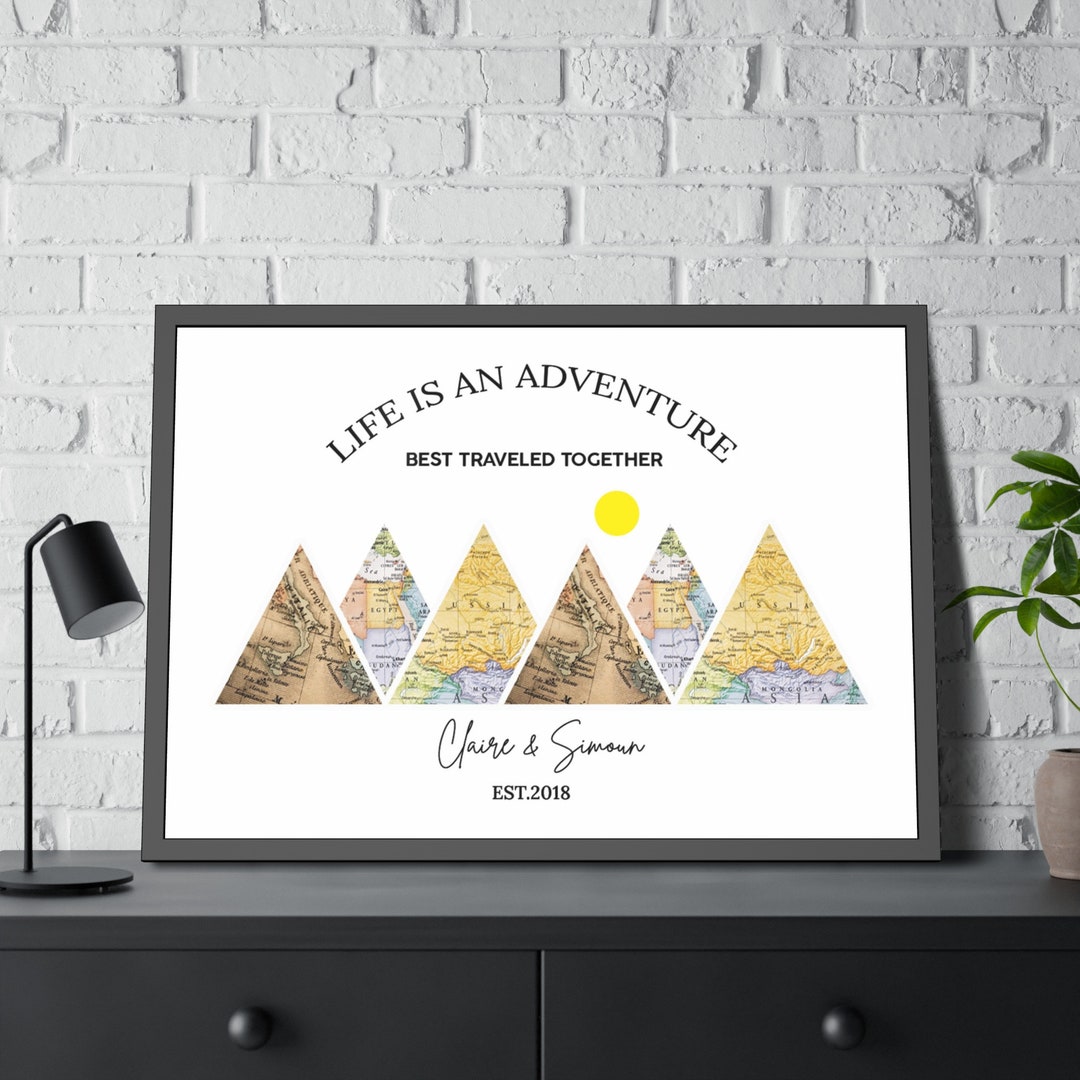 Personalized Couple Journey Map Custom Couples Travel Map - Etsy
