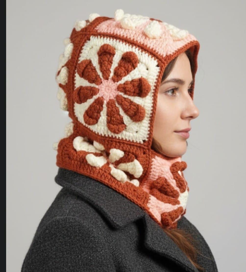 Handmade Crochet Floral Balaclava: Boho Daisy Ski Mask. - Etsy