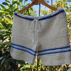 Green Knitted Crochet Shorts - Mens