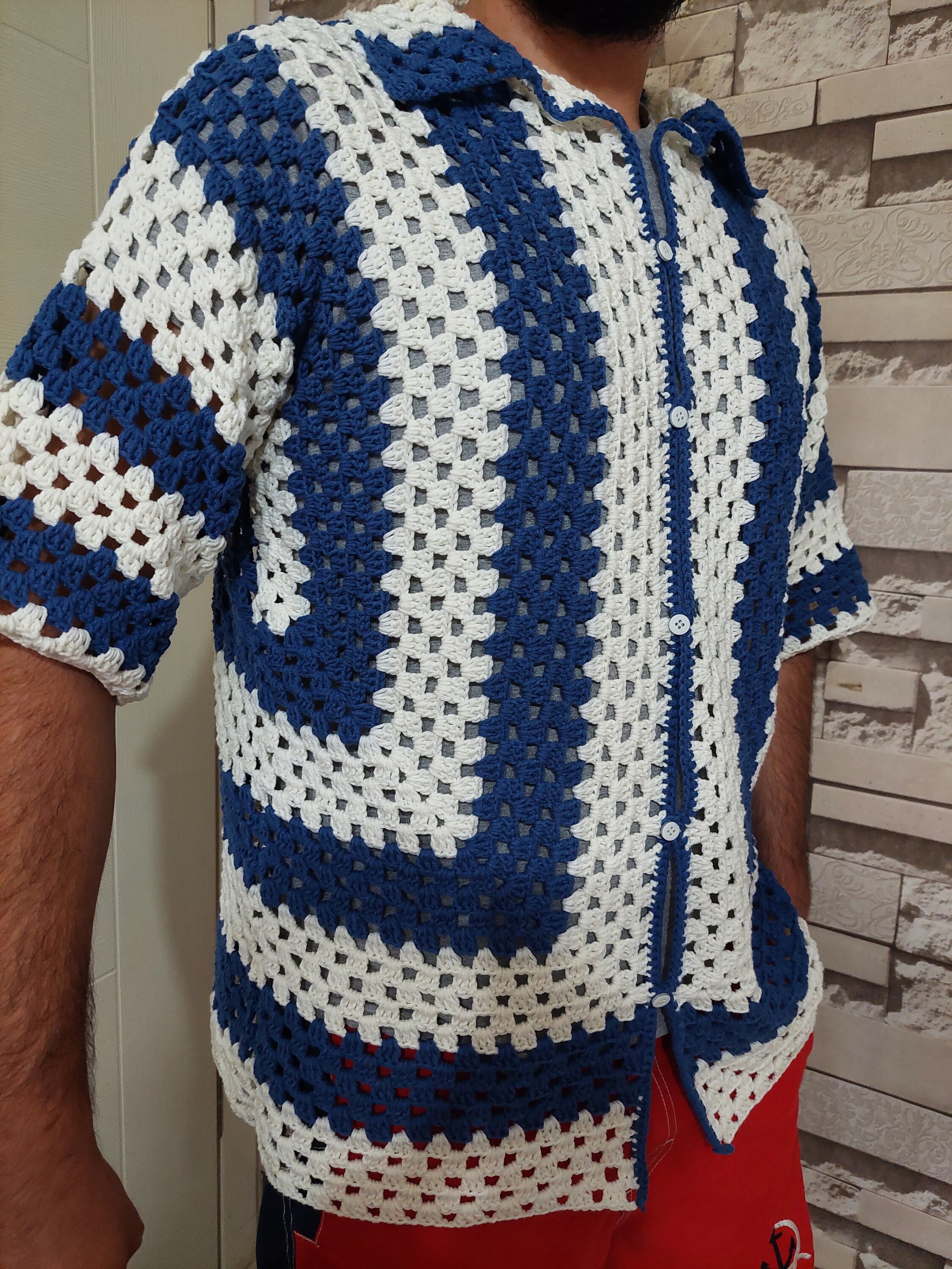 Crochet Shirt, Unisex Shirt,crochet Overshirt,crochet