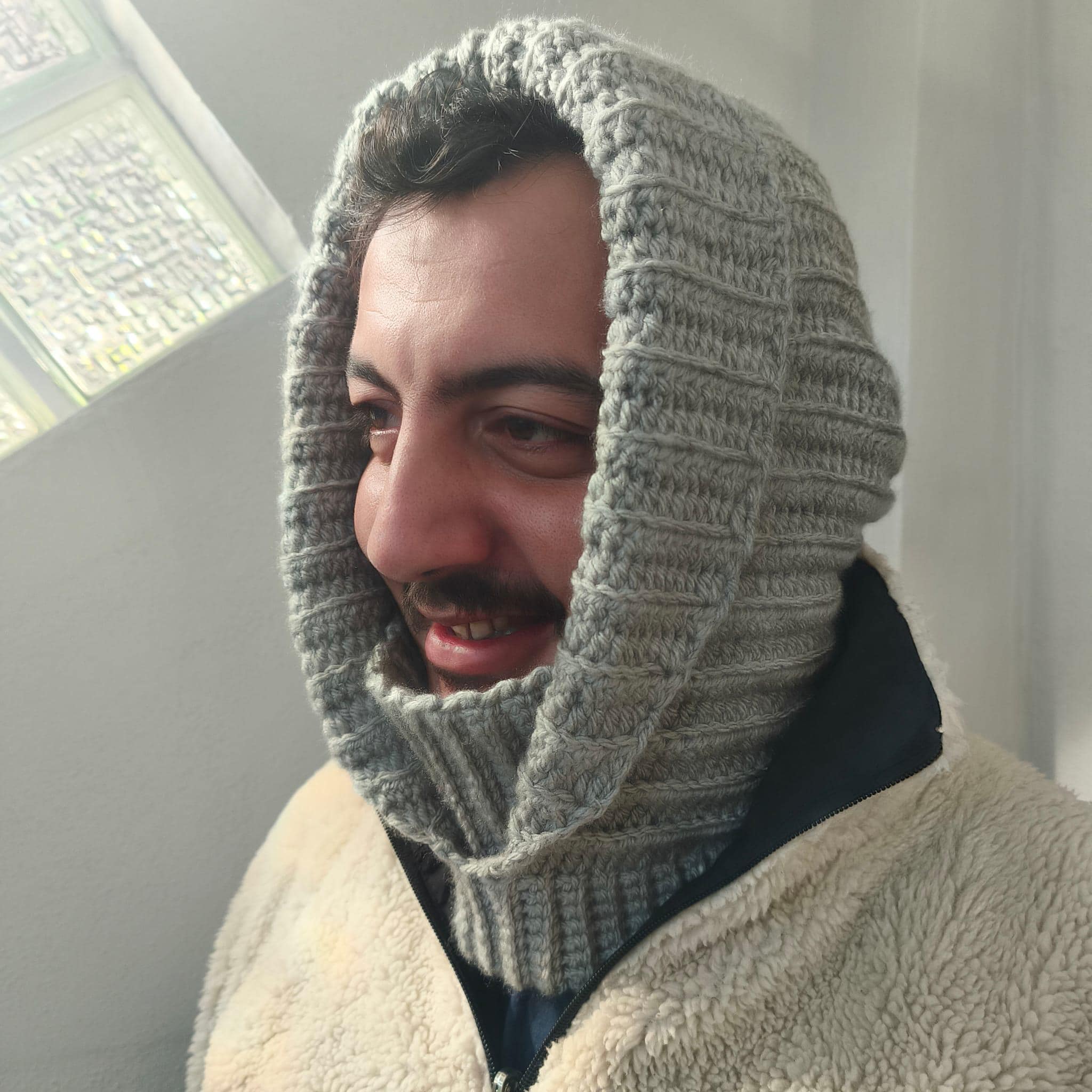 Crochet Balaclava Hoodie, Unisex Warm Winter Ski Mask, Christmas