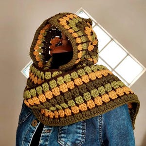 Crochet Balaclava Scarf, Handmade Balaclava Scarf, Crochet Shawl Hooded, Winter Balaclava, Handmade Long Scarf,Gift