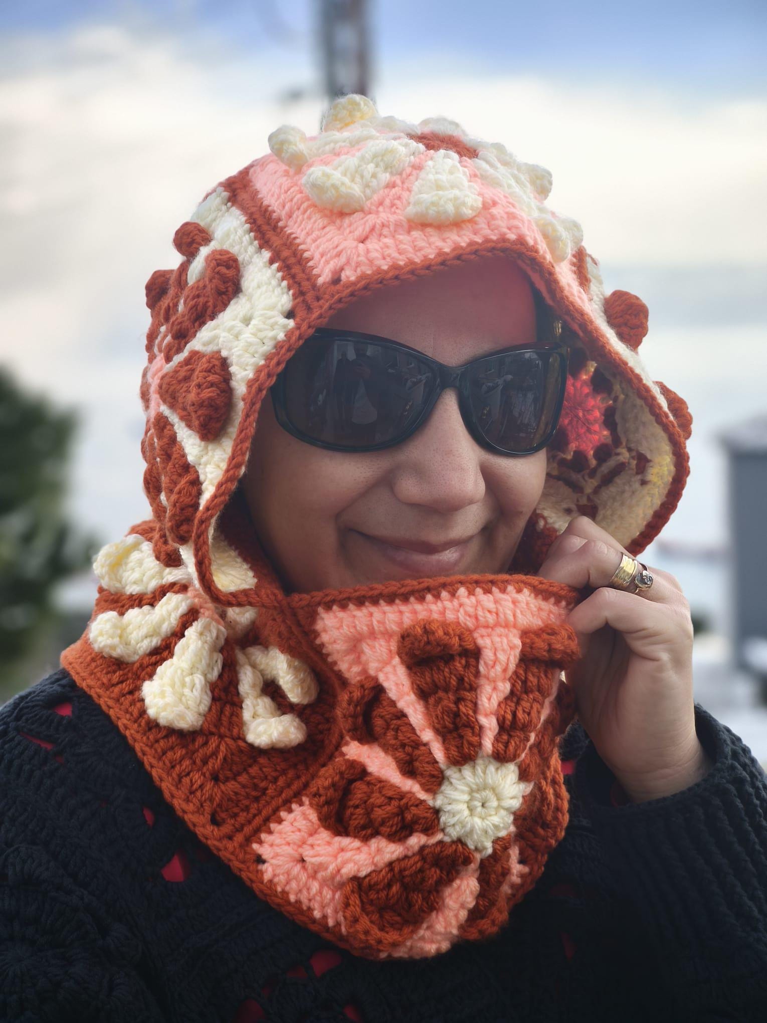 Handmade Crochet Floral Balaclava: Boho Daisy Ski Mask. - Etsy