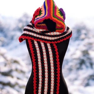 Gehäkelter Rosenschal, 4 verschiedene Farben, handgefertigter Schal, Schals im Colarfulboutque-Stil, warmer einzigartiger Schal, Halswärmer, Geschenk für sie