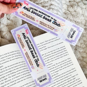 Anti Social Book Club bookmark | laminated bookmark | booktok | bookish| | stocking stuffer | glitter bookmark | relatable