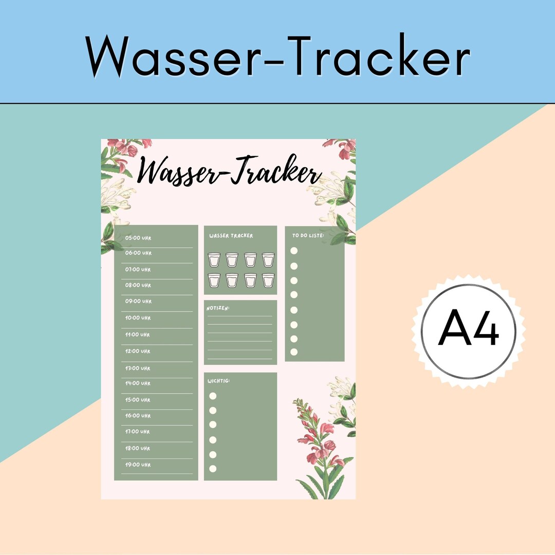 Storage Tracker. Water Water Tracker/ Digital Download - Etsy Canada